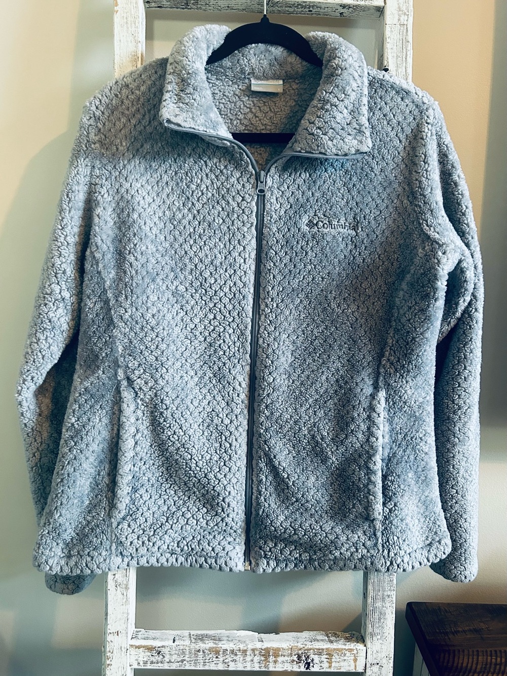 Women’s Columbia Fire Side Sherpa Fleece Full-Zip Jacket - Grey - Size L